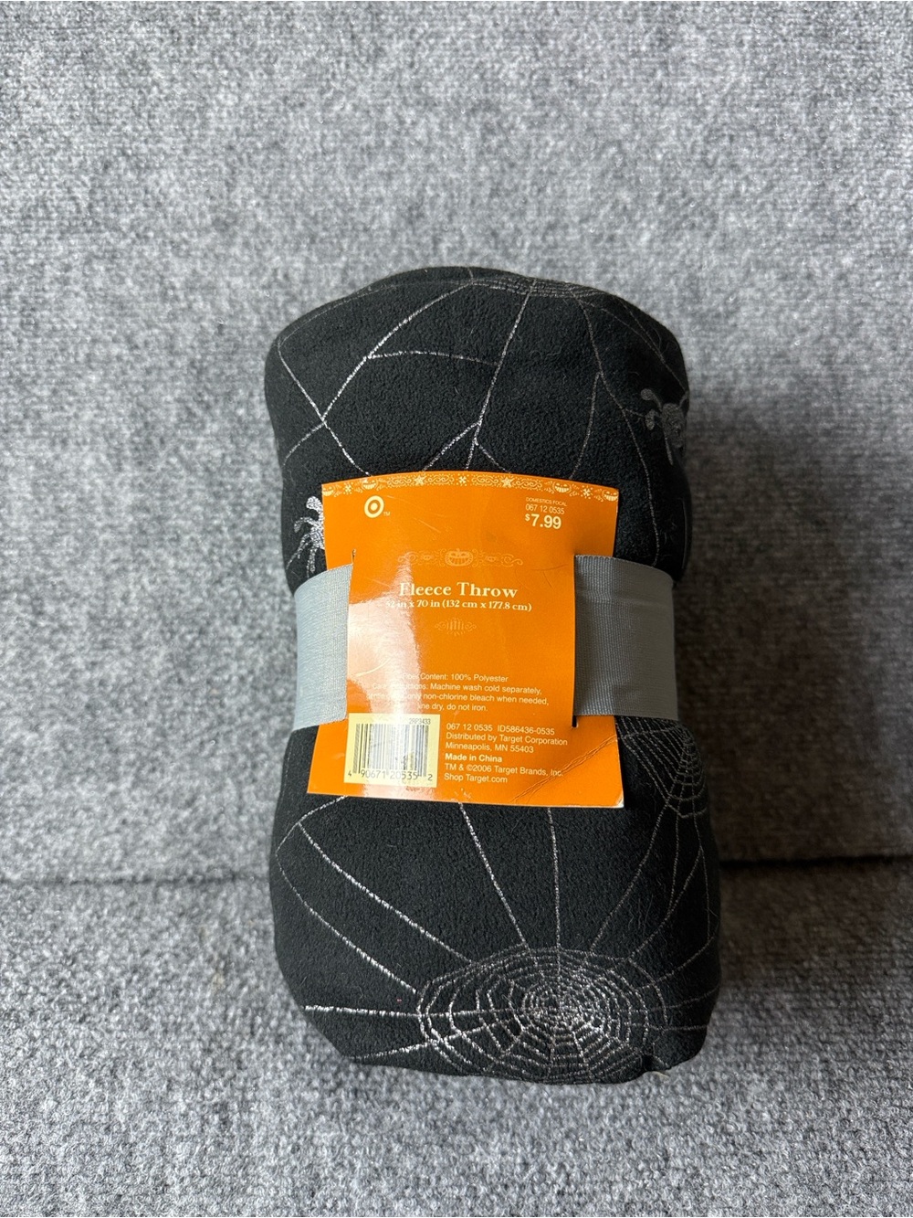 Target Fleece Throw Blanket - Black Spiderweb Design